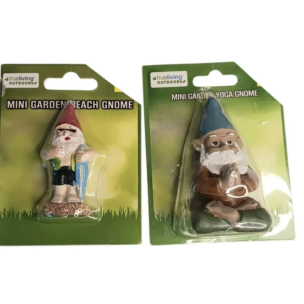 Lot Of 13 Miniature Garden Gnomes Fairies And Accessories Resin True Living New